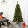 Nearly Natural 5-ft Cashmere Slim Artificial Christmas Tree with 250 Warm White Lights and 408 Bendable Branches - 4 of 4