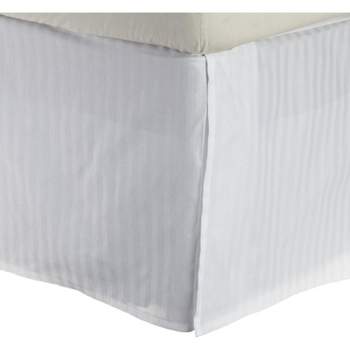 300-Thread Count Cotton Striped Bed Skirt with 15" Drop by Blue Nile Mills