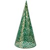 Northlight Christmas Cone Trees - 16" - Green and Gold - Set of 3 - 3 of 4