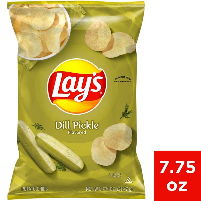 Lay's Dill Pickle Flavored Potato Chips - 7.75oz, 1 of 5