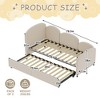 ALEXOUN Twin Upholstered Daybed with Trundle,Wooden Sofa Bed Frame for Bedroom Living Room,Suitable for Living Room,Bedroom,Apartment - 3 of 4