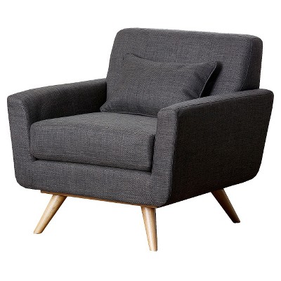 Kendall Mid Century Upholstered Tufted Armchair Gray - Abbyson Living