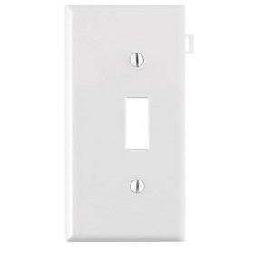 Leviton White 1 gang Thermoplastic Nylon Toggle Sectional End Wall Plate 1 pk - 1 of 1