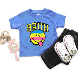 The Juniper Shop SmileyWorld Bruh Paint Drip Distressed Toddler Short Sleeve Tee - 1 of 4
