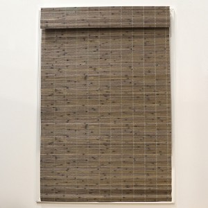 Radiance Brooklyn 27-in Cordless Driftwood Bamboo Roman Shade - 1 of 4