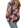 Women's Floral Kangaroo Pocket Sweater - honeyme - 2 of 2
