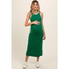 Pinkblush Green Sleeveless Contrasting Stripe Maternity Maxi Dress - 2 of 4