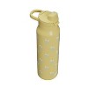 Zak Designs 24oz Vanilla Posy Stainless Steel Manual Chug Bottle Yellow - 3 of 4