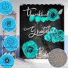 LunaLulinlk 4Pcs Teal Rose Shower Curtain - 3 of 4