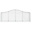 vidaXL Galvanized Iron Arched Gabion Basket, Decorative and Sound-Insulating Garden Barrier with Durable Construction and Wide Application, Silver - 4 of 4