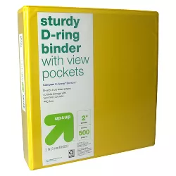 2" 3 Ring Binder Clear View Yellow - up & up™