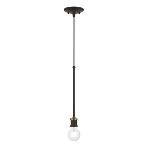 Livex Lighting Lansdale 1 - Light Pendant in  Bronze/Antique Brass - 1 of 3
