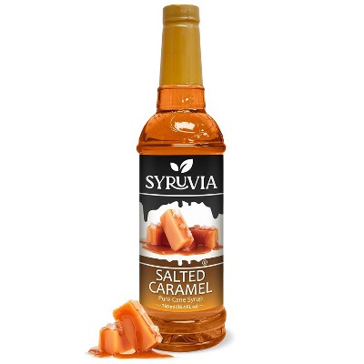 Syruvia Salted Caramel Syrup - 25.4 fl oz. Premium Flavoring Syrup For Coffee
