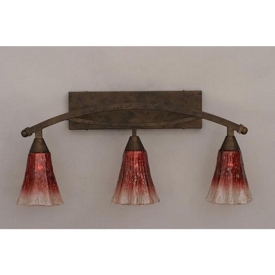 Toltec Lighting Bow 3 - Light Vanity in  Bronze