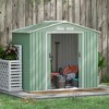 Outsunny Metal Storage Shed Organizer, Garden Tool House with Vents and Sliding Doors for Backyard, Patio, Garage, Lawn - 2 of 4