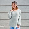 Women's Gray Long Sleeve Sweater - Cupshe - 4 of 4