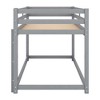 NicBex Twin Size Bunk Bed Pine Rack Low Level Design Bed Frame with Guardrails and Ladder, Space Saving, No Spring Box Required - 4 of 4