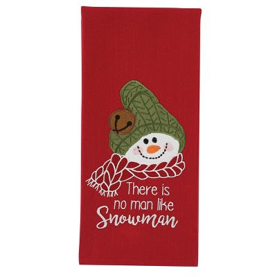 Park Designs Farmhouse Snowman No Man Decorative Dishtowel Set of 2