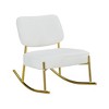Syemin Cushioned Rocking Chair, Unique Accent Chairs with Backrest and Metal Legs for Living Room, Bedroom, Office, White, 25"*33.8"*29" - 2 of 4