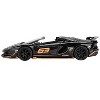 Lamborghini Aventador SVJ 63 Roadster Nero Aldebaran Black Limited Edition 1/64 Diecast Model Car by Mini GT - 2 of 4