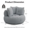 JOYRACER Oversized Corduroy Accent Bean Bag Sofa Chair with 3 Pillows, Lazy Lounge Barrel Chair, Cozy Floor Couch for Bedroom, Living Room & Reading - 3 of 4