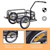 Bike Cargo Trailer, 16" Wheels Bike Wagon Cart, Foldable Compact Storage, with ordinary Hitch,  88 lbs. Capacity - 3 of 4