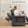 Vipbear 3-in-1 Sofa Chair Bed,42.5" W Convertible Sleeper Chair with Pull Out Bed, USB Charging Ports & Wing Table,Cup Holder,Adjustable Backrest - 4 of 4
