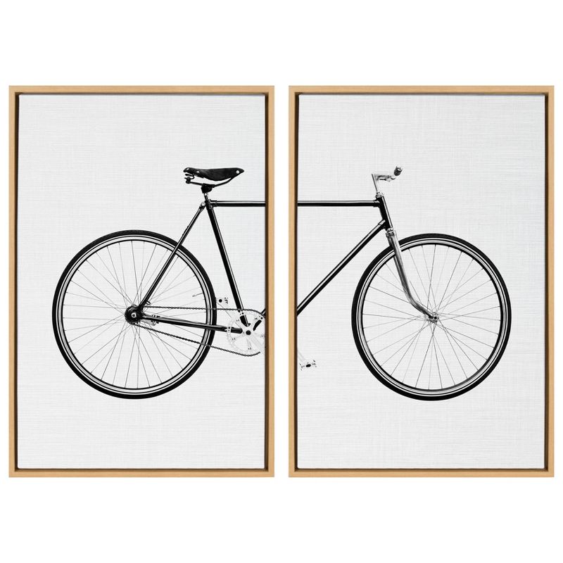 2pc 23" x 33" Sylvie Bicycle by Simon Te of Tai Prints Farmed Wall Canvas - Kate & Laurel All Things Decor, 1 of 8