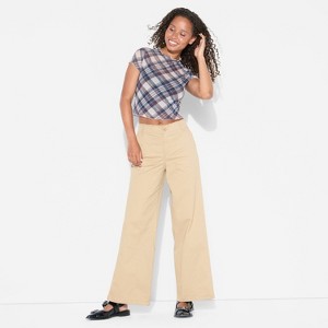 Women's Mid-Rise Chino Pants - Wild Fable™ - 1 of 3