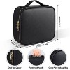 Makeup Bag for Women, Travel Bag Organizer Cosmetic Case with Adjustable Dividers Waterproof Shockproof Handbag, Black - 4 of 4