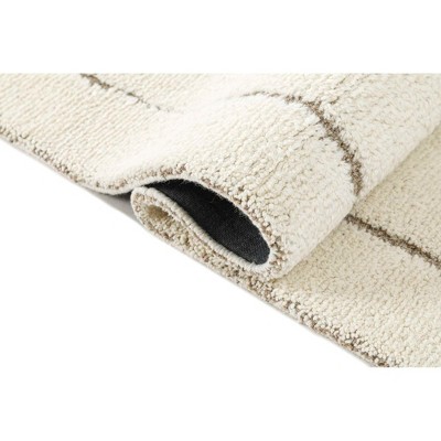 Ivory and Taupe Hand-Tufted Wool Runner Rug