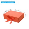 Unique Bargains Collapsible Paper Magnetic Closure Ribbon Gift Box for Birthday, Wedding - 2 of 4