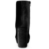 Allegra K Women's Round Toe Zip-Up Faux Velvet Block Heels Ankle Boots - 3 of 4