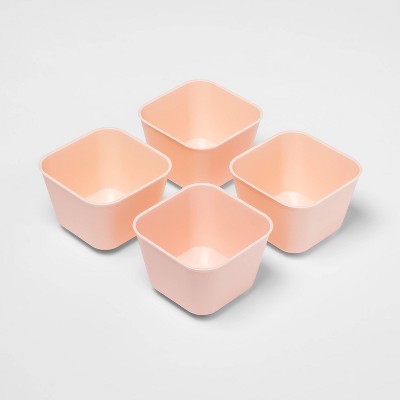 4pk Small Storage Trays Feather Peach - Room Essentials™