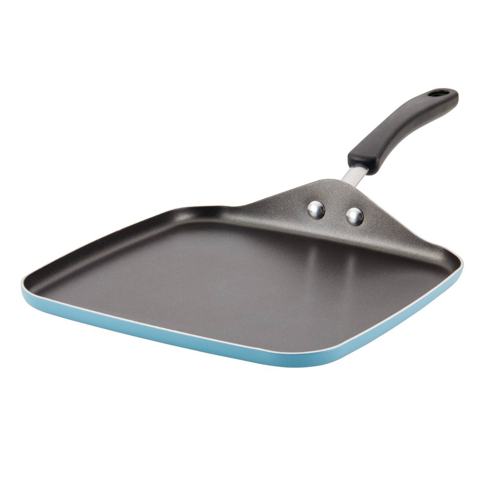 Farberware Cookstart 11" Aluminum DiamondMax Nonstick Square Griddle Aqua