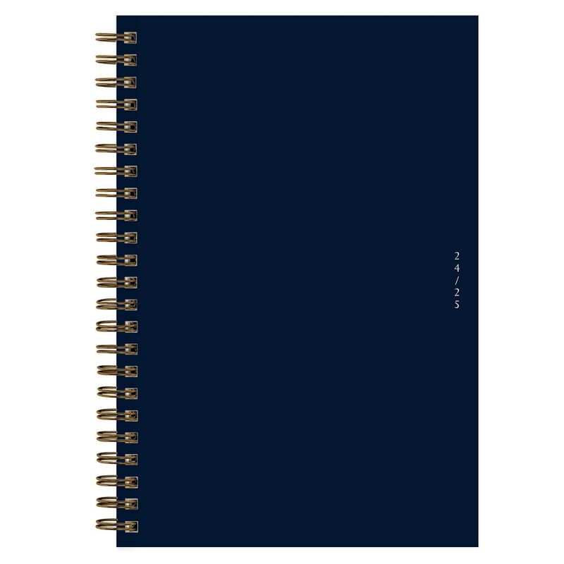 Blue Sky 2024-25 Weekly/Monthly Sustainability Planner 8&#34;x5&#34; Wirebound Navy, 1 of 14