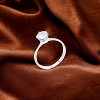 Slickblue Classic Solitaire Round CZ Engagement Ring, Rhodium-Plated, 1 Ct., 2 Ct., or 3.5 Ct., Sizes 5-10 - 2 of 3