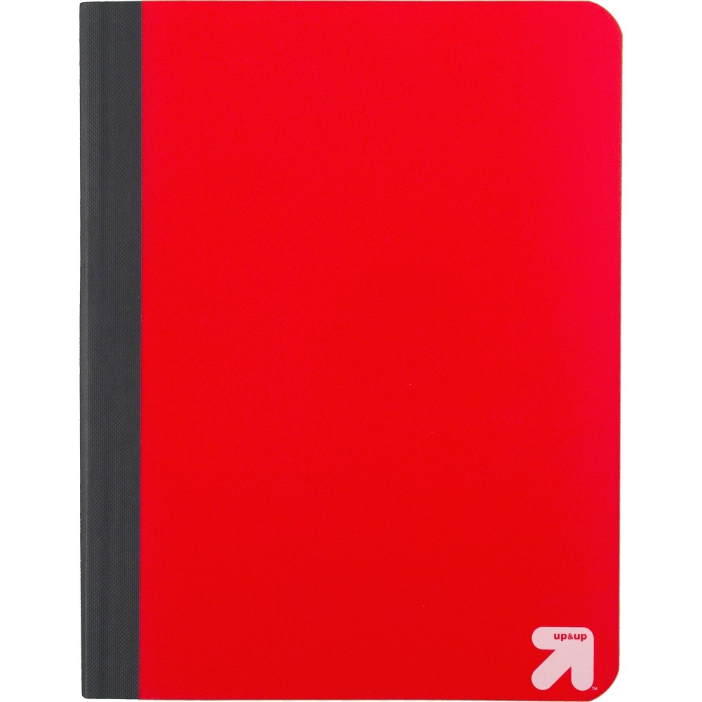 Photos - Notebook Wide Ruled Red Flexible Cover Composition  - up & up™