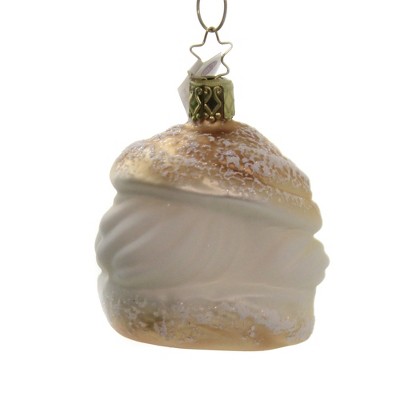 Inge Glas 2.5" Cream Puff Pastry French  -  Tree Ornaments