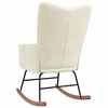 CLIHOME Modern Compact 30.7" Wide Velvet Rocking Chair,Ergonomic Rocker with Steel Frame & Rubber Wood Legs,Plush Accent Chair for Living Room - 4 of 4