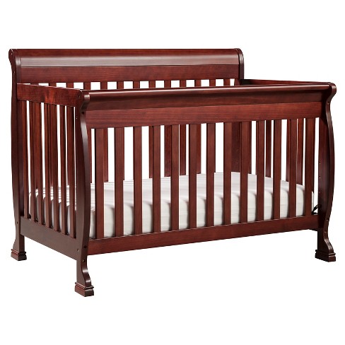 Sleigh crib sale cherry wood