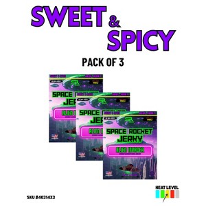 Space Rocket Sweet & Spicy Beef Jerky 2.5oz 3-Pack - 1 of 3