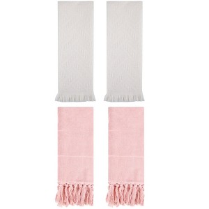 REGALWOVEN 4 Packs Cotton Soft Absorbent Boho Turkish Decorative Hand Towels - 1 of 4