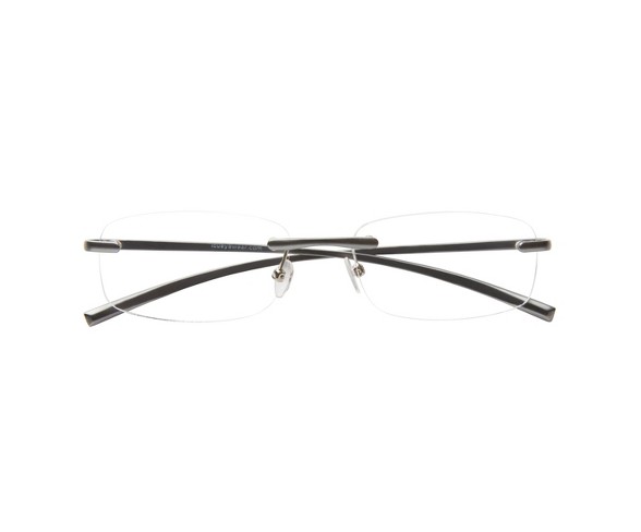 San Jose Reading Glasses - Rimless with brushed gun tmpls. +2.00