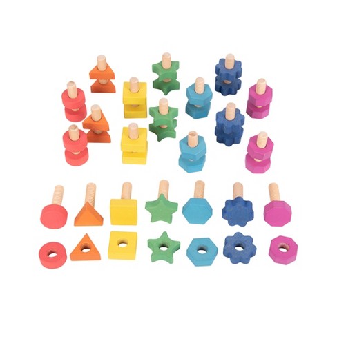 Tickit Rainbow Wooden Stars, Set Of 21 : Target