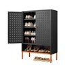 RISOKEYS Five-Layer Freestanding Metal Shoe Storage Cabinet with Doors,Organizer Shoe Storage Cabinet for Entryway,Hallway - 2 of 4
