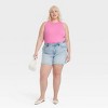 Women's High-Rise Midi Jean Shorts - Ava & Viv™ - 3 of 3