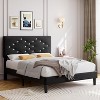 Twin/Full/Queen Size Velvet Upholstered Bed Frame with Tufted Headboard, Wood Slat Support, Noise-Free, Easy Assembly, No Box Spring Needed - 2 of 4