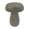 13.2" Outdoor Mushroom Side Table With Wood-Like Texture, Weather-Resistant Accent Table for Living Room or Covered Patio - Maison Boucle - 4 of 4