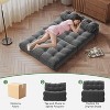 Folding Sofa Bed, Corduroy Floor Folding Couch with Pillow, Futon Convertible Sleeper Chair Foldable Mattress, Back Support - 4 of 4